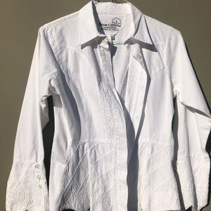 Peruvian 100% cotton button down shirt